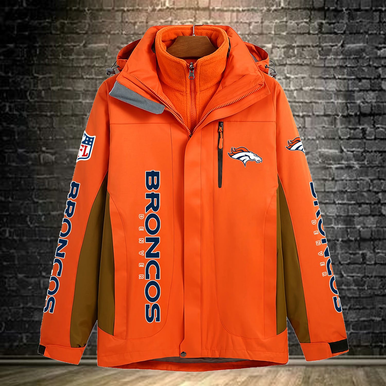 Denver Broncos NFL Personalized Windbreaker Jacket For Fan