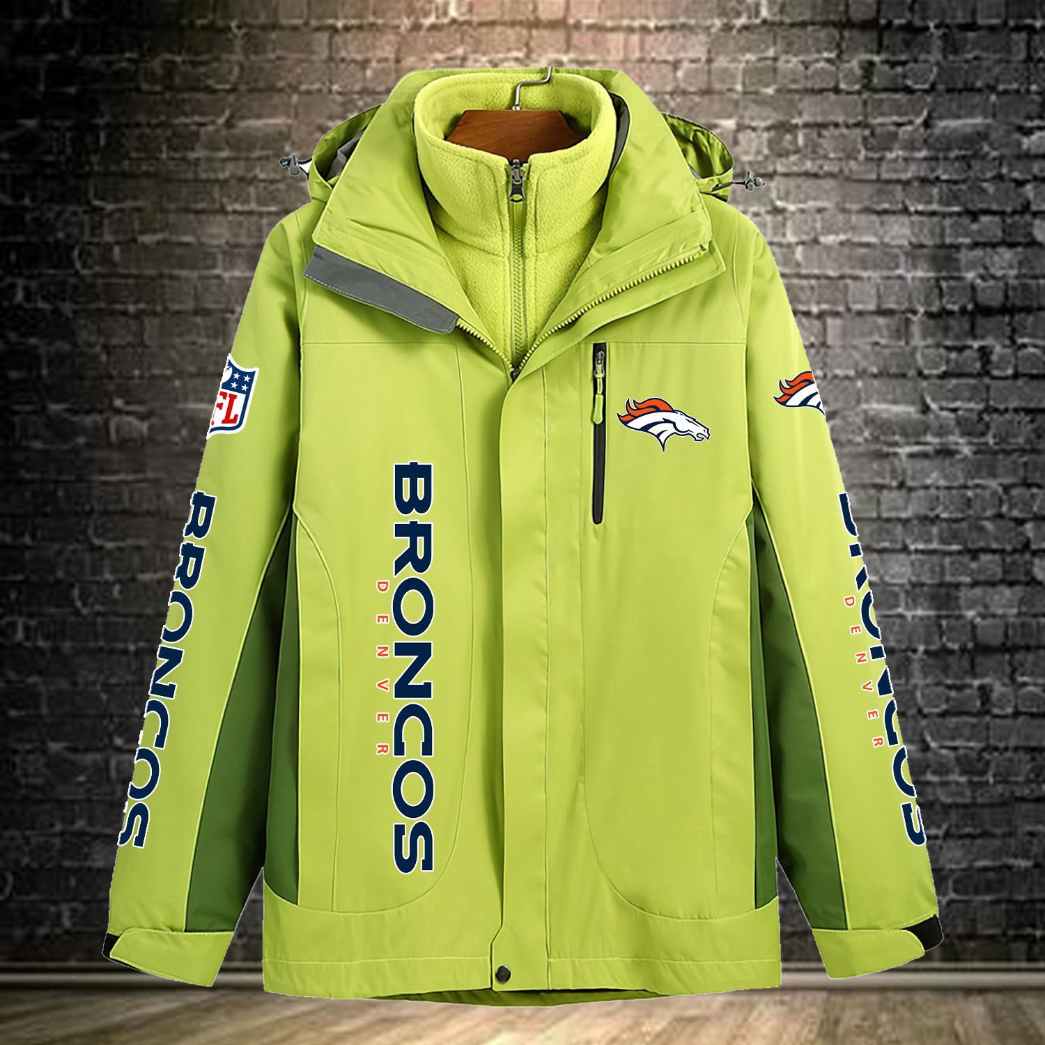 Denver Broncos NFL Personalized Windbreaker Jacket For Fan