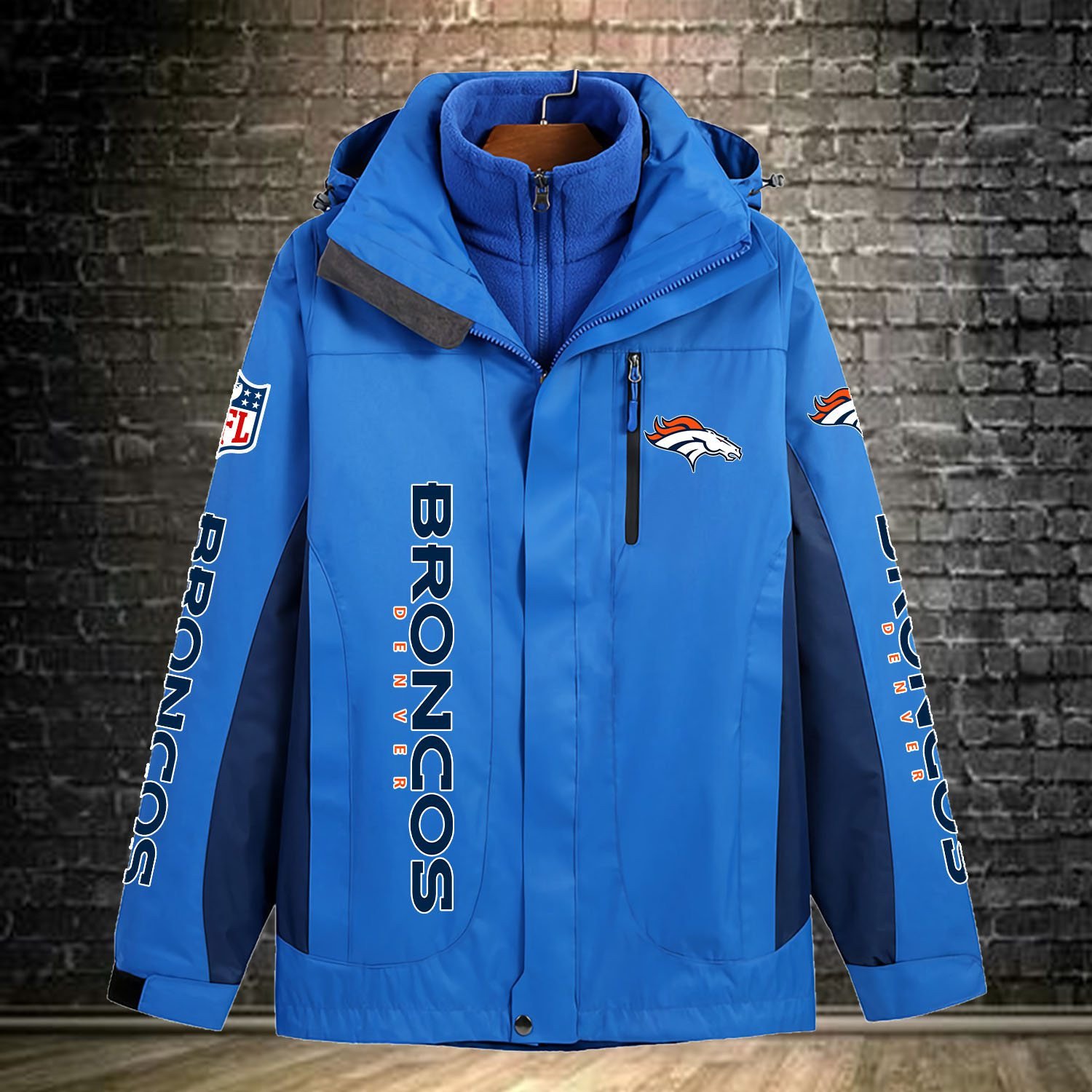 Denver Broncos NFL Personalized Windbreaker Jacket For Fan