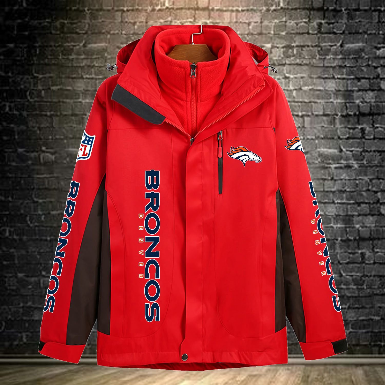 Denver Broncos NFL Personalized Windbreaker Jacket For Fan