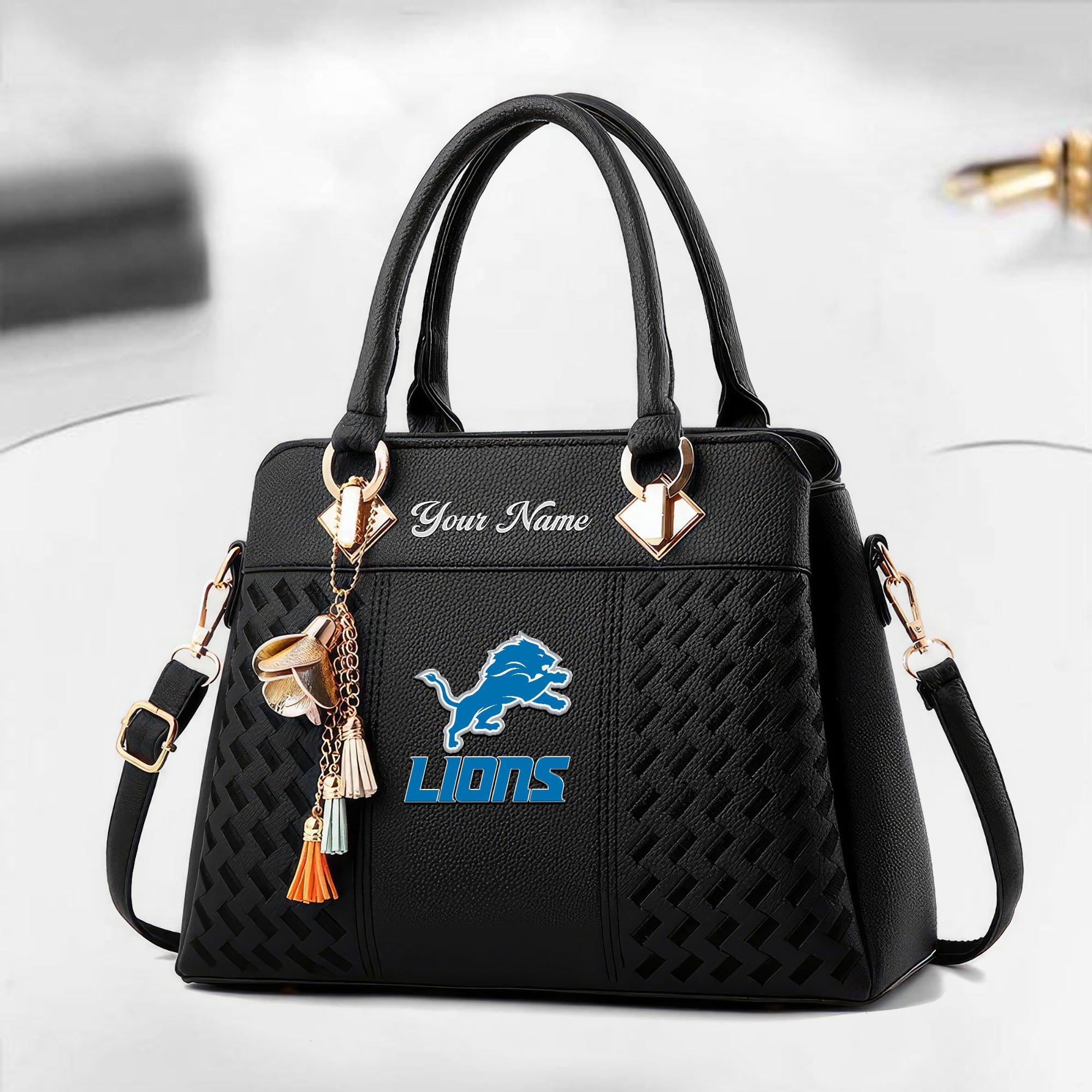 Detroit Lions Custom Deluxe Handbag For Women Custom Your Name 2025 Versions, Sport Deluxe Handbag