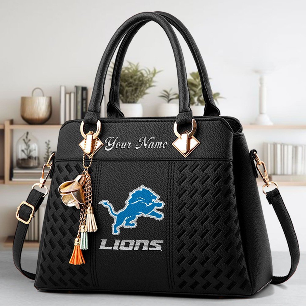 Detroit Lions Deluxe Handbag For Women Custom Name 2025 Versions, Sport Deluxe Handbag