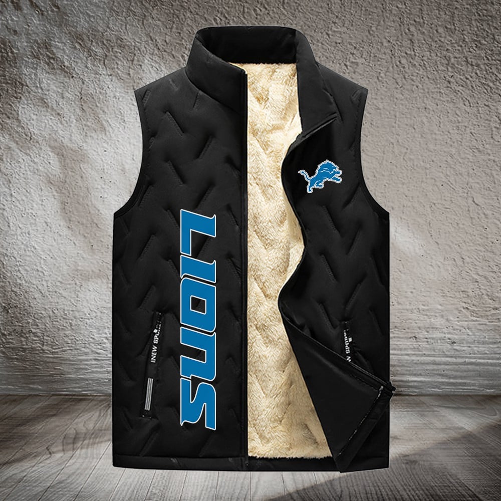 Detroit Lions NFL Personalized Puffer Jacket For Fan