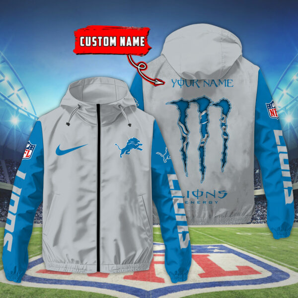 Detroit Lions NFL Personalized Style Windbreaker Jacket For Fans