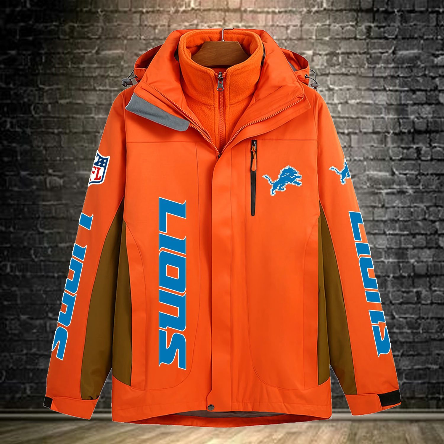 Detroit Lions NFL Personalized Windbreaker Jacket For Fan