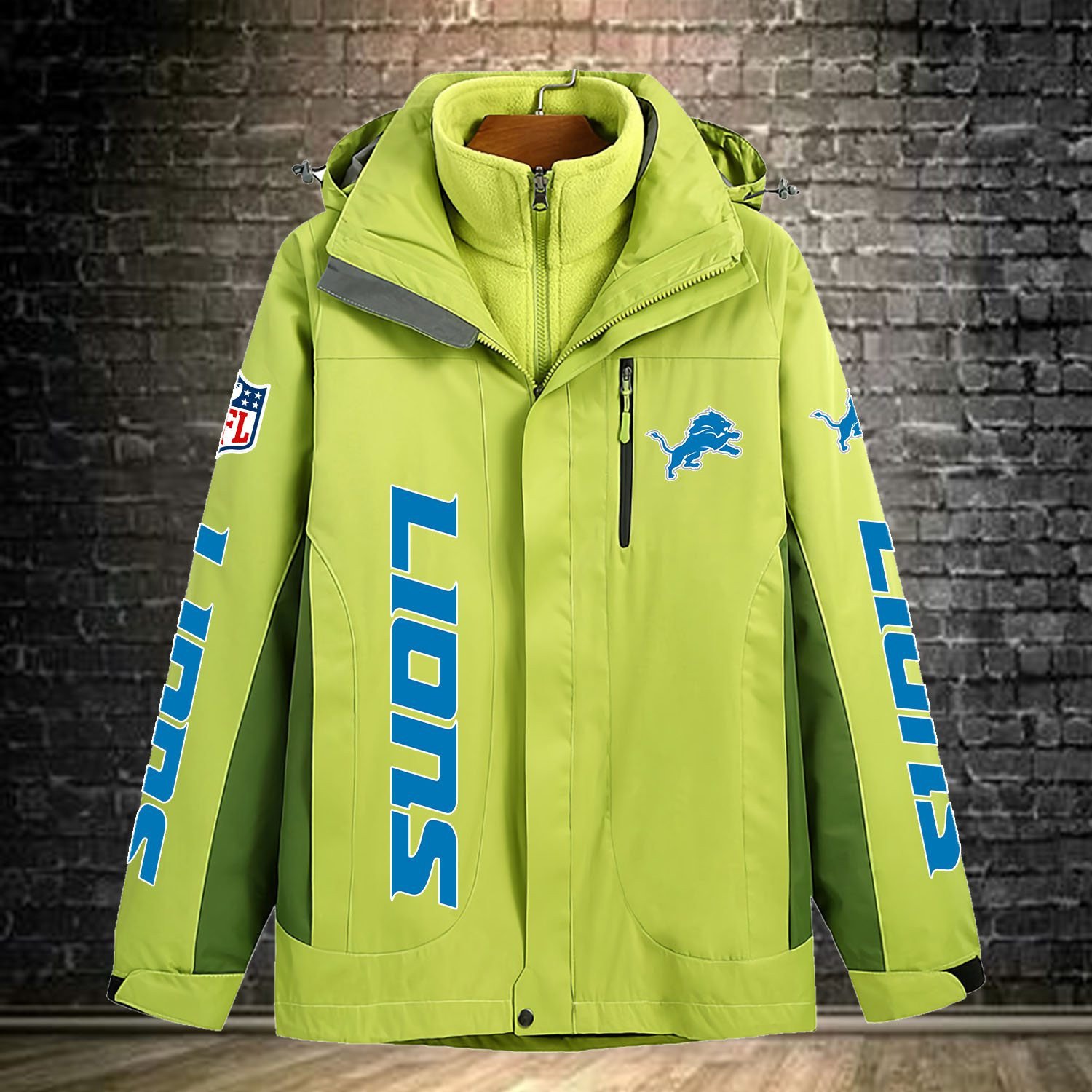 Detroit Lions NFL Personalized Windbreaker Jacket For Fan