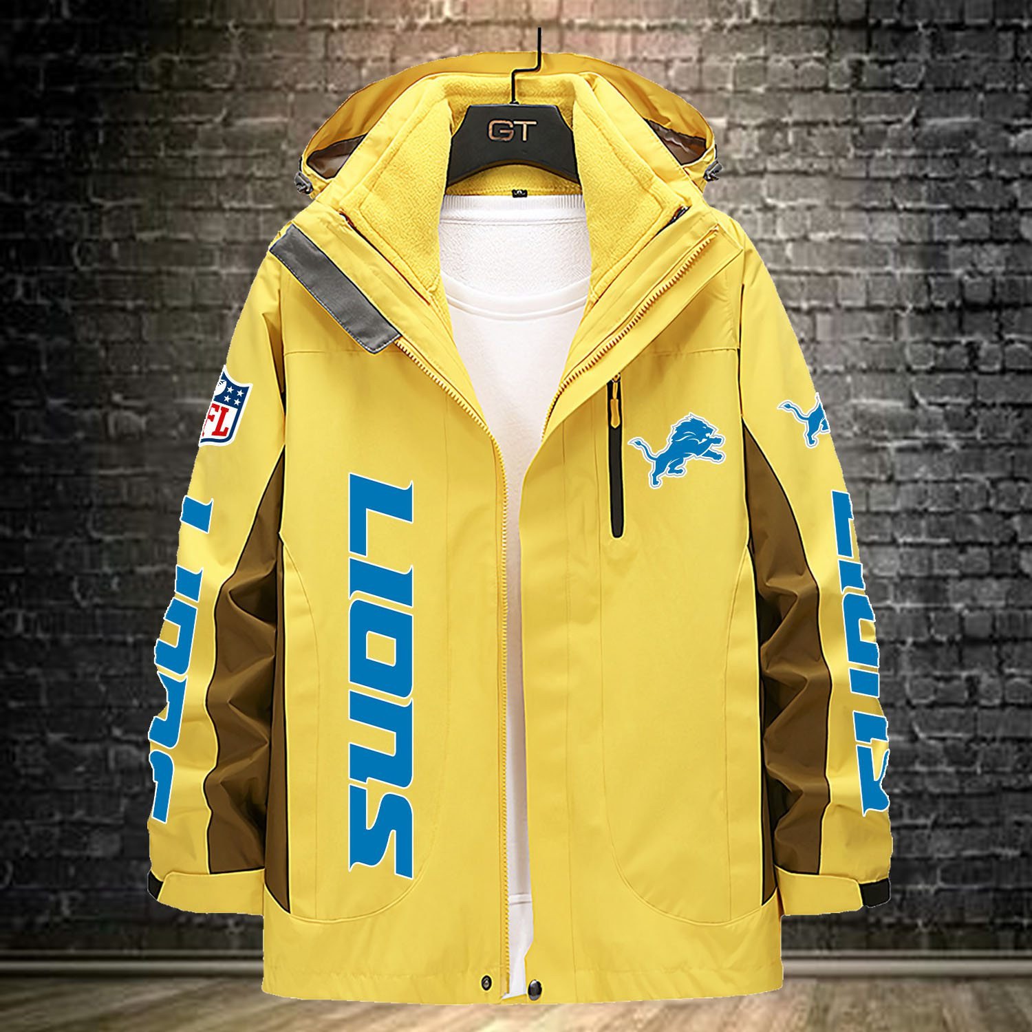 Detroit Lions NFL Personalized Windbreaker Jacket For Fan