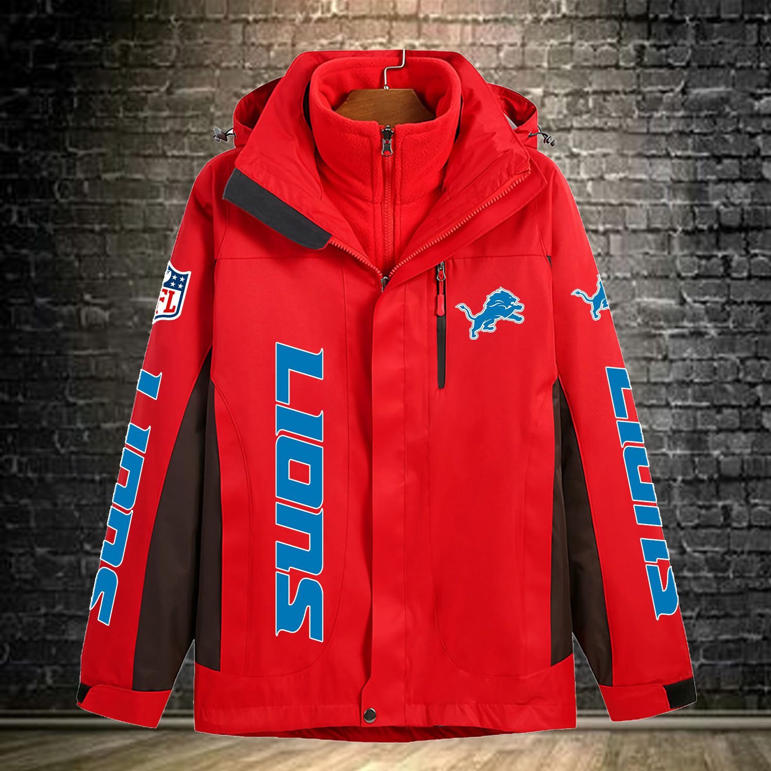 Detroit Lions NFL Personalized Windbreaker Jacket For Fan