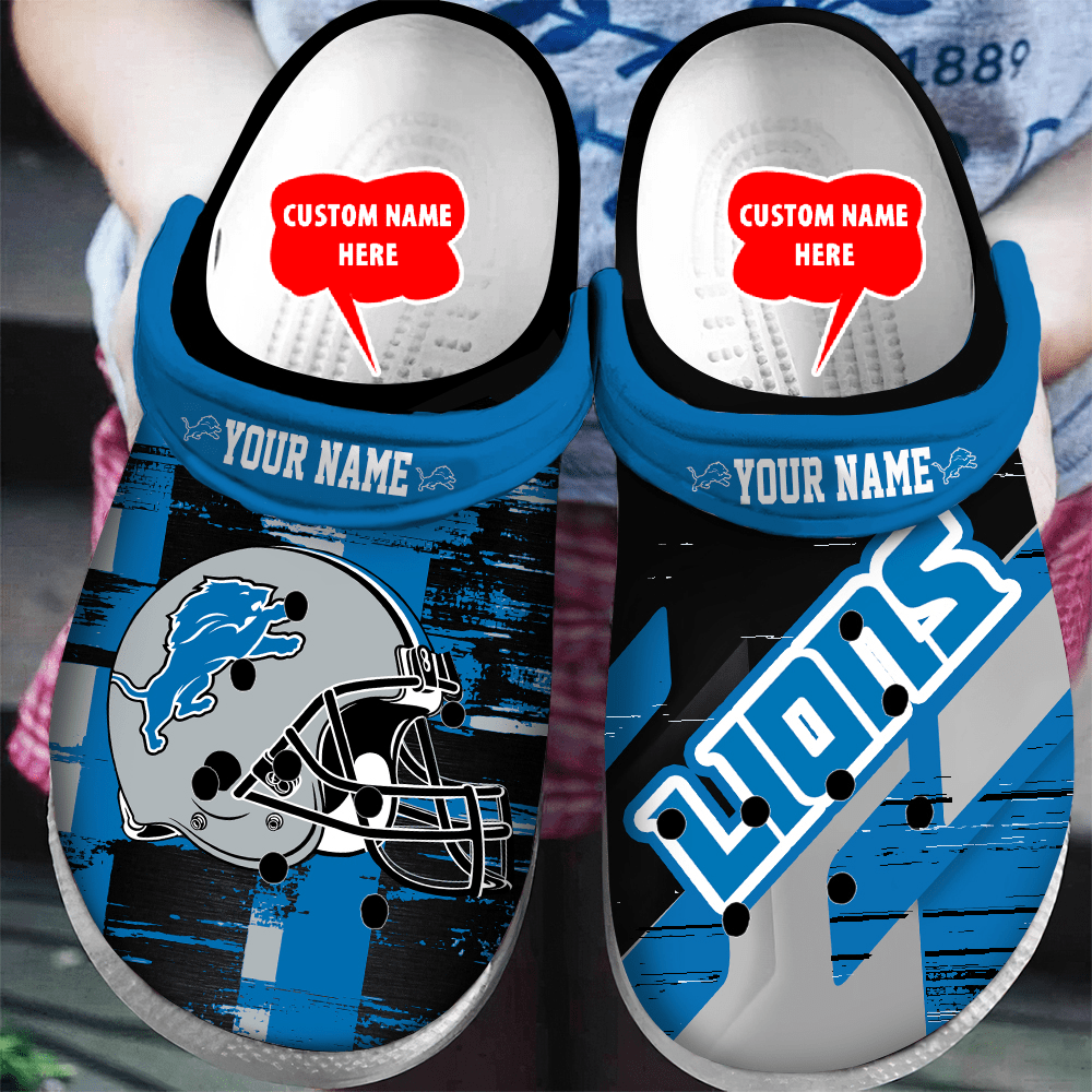 Detroit Lions Personalized Limited Clog BGCR410
