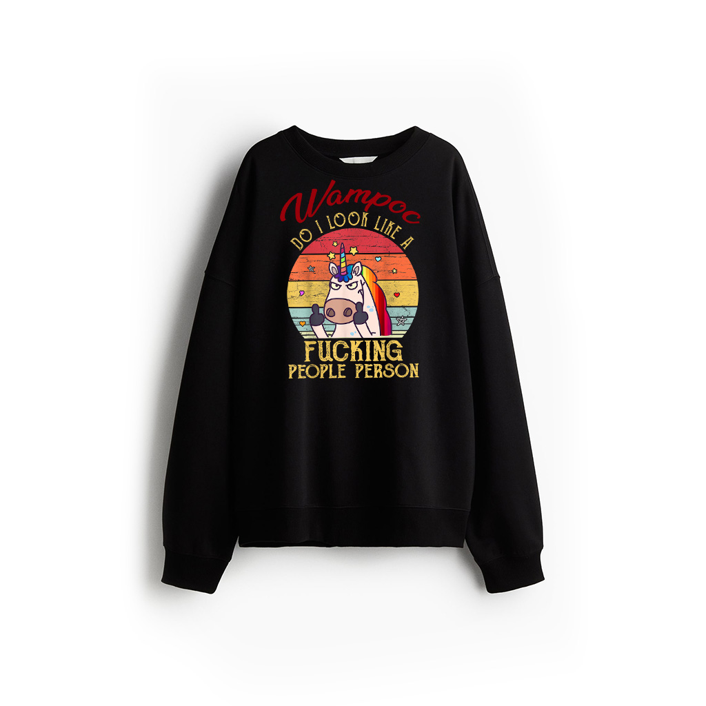 Do I Look Like A Fucking People Person Unicorn Vintage Gift Sweatshirt