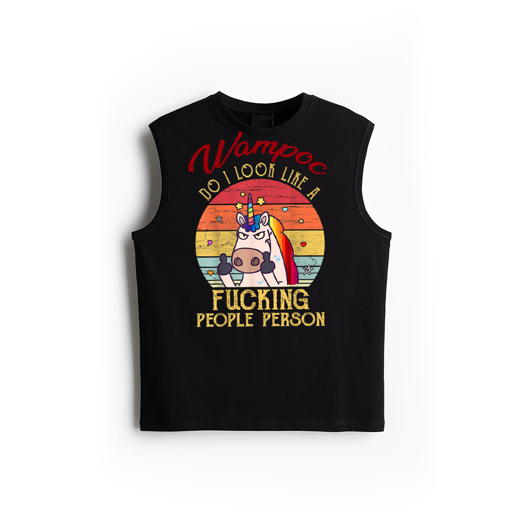 Do I Look Like A Fucking People Person Unicorn Vintage Gift Tank Top