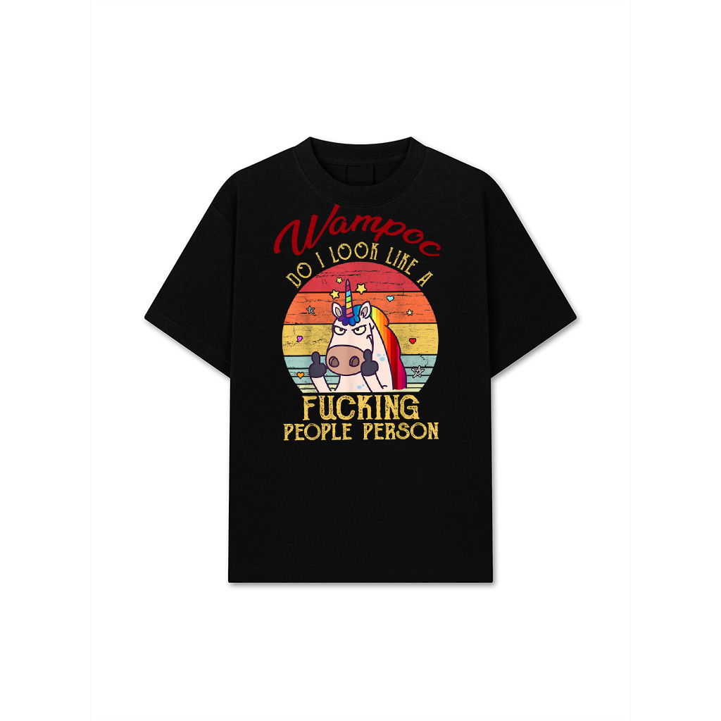 Do I Look Like A Fucking People Person Unicorn Vintage Gift T-Shirt