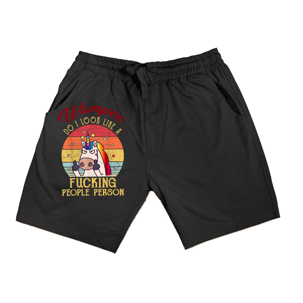 Do I Look Like A Fucking People Person Unicorn Vintage Gift Shorts