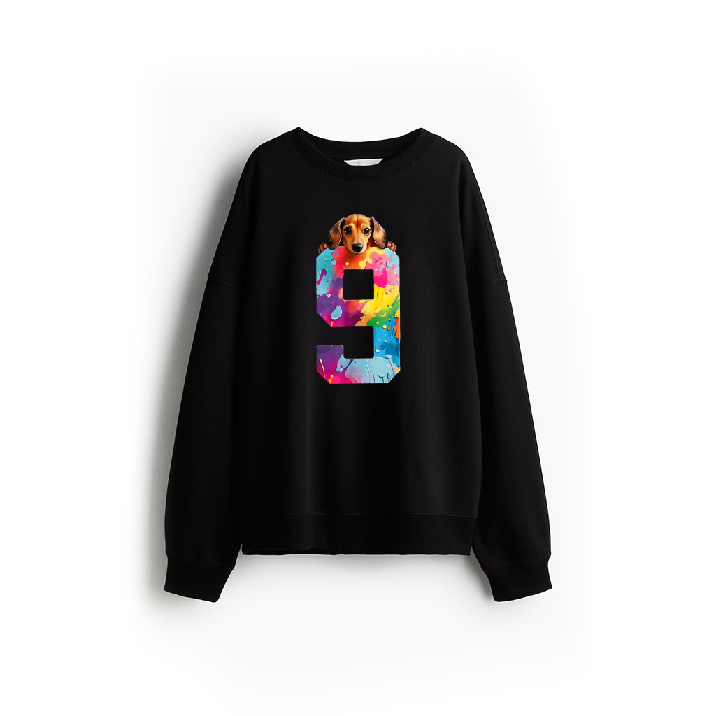 Dog 9 Years Dachshund 9Th Birthday Sweatshirt