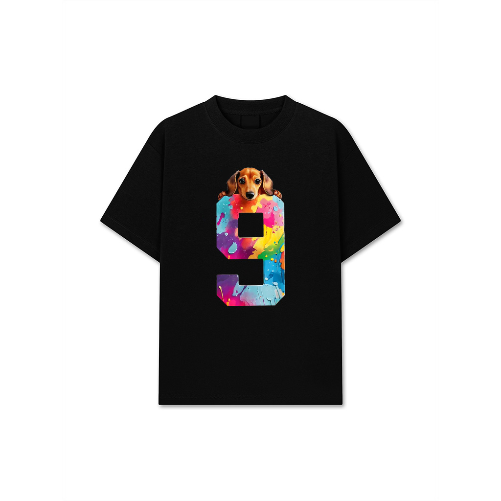 Dog 9 Years Dachshund 9Th Birthday T-Shirt