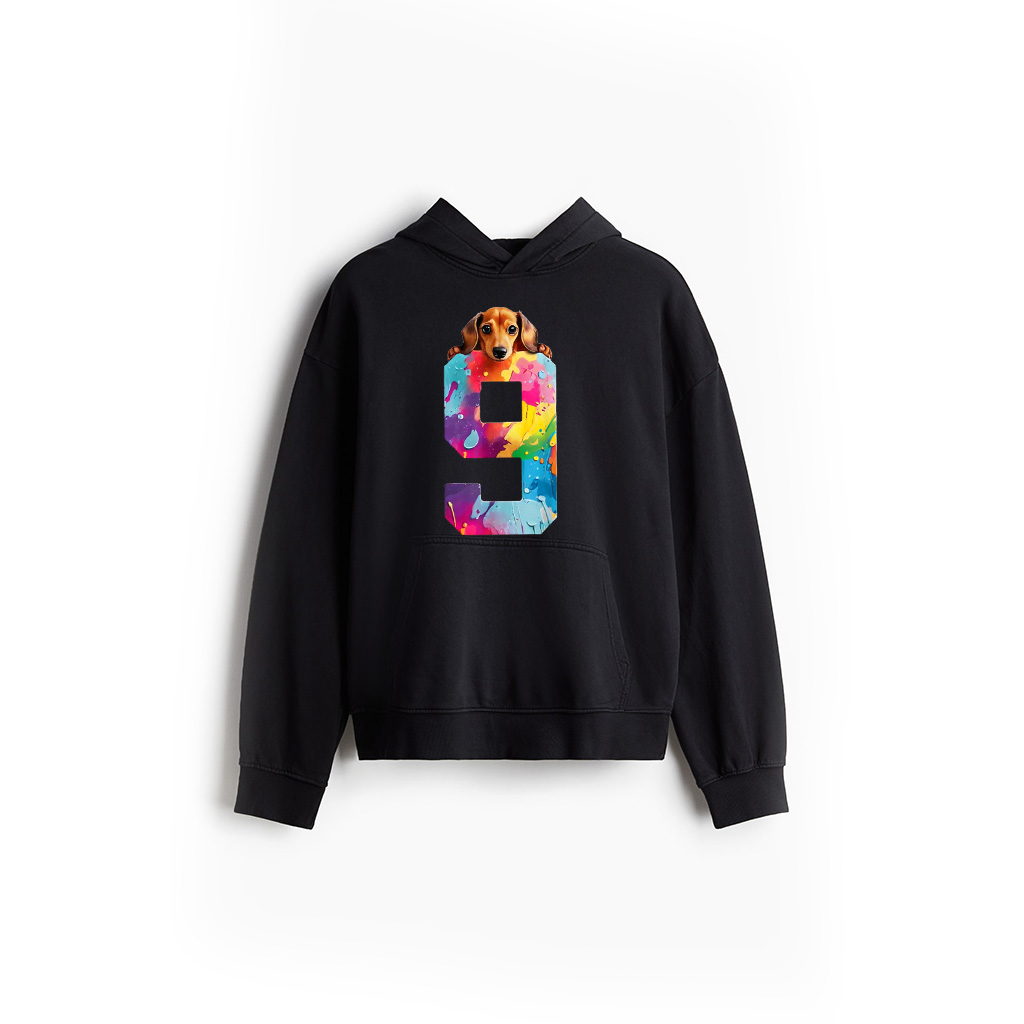 Dog 9 Years Dachshund 9Th Birthday Hoodie