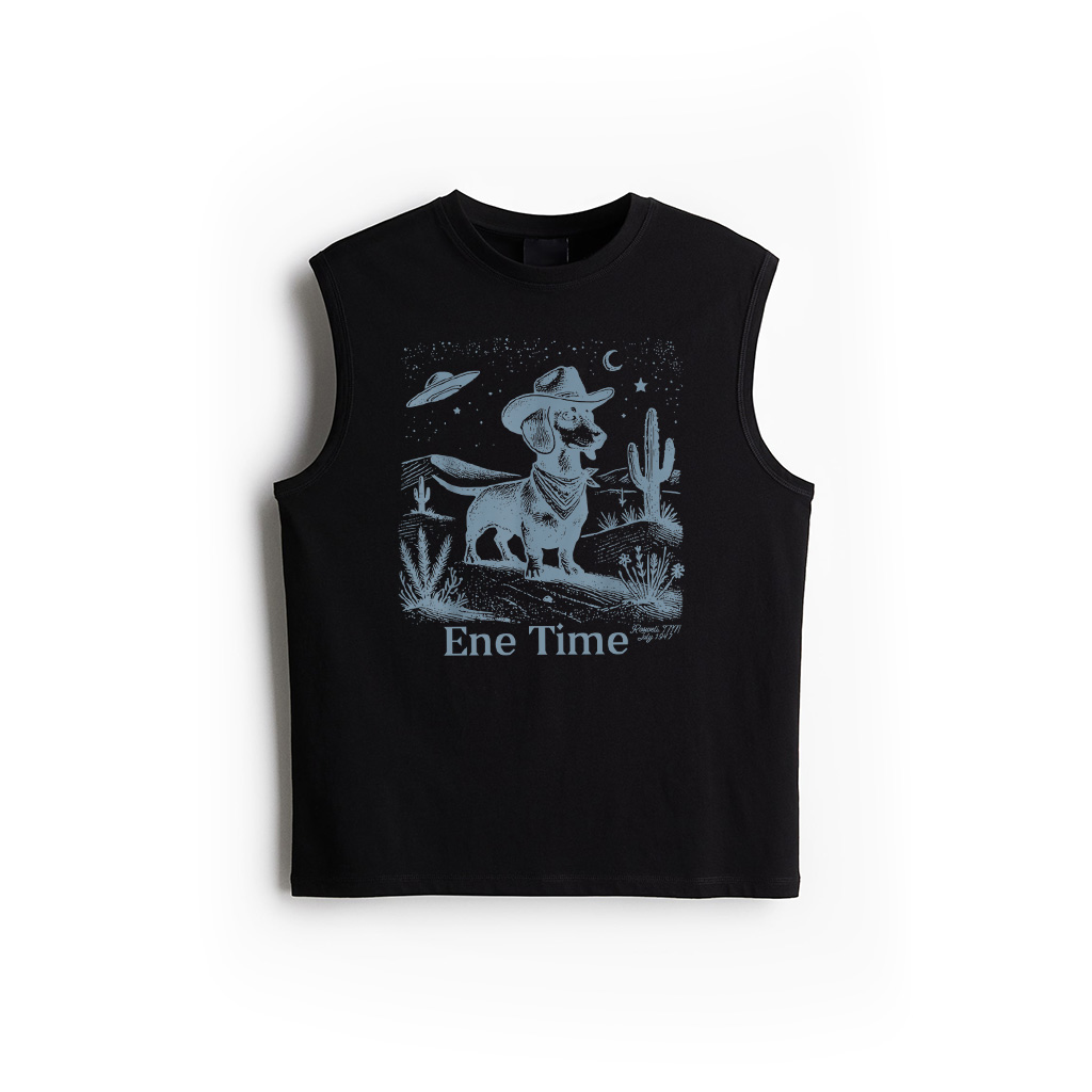 Dog And UFO Vintage Tank Top