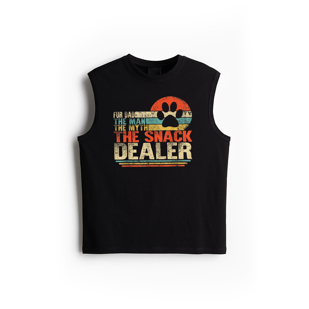 Dog Fathers Day Fur Dad The Man The Myth The Snack Dealer Tank Top
