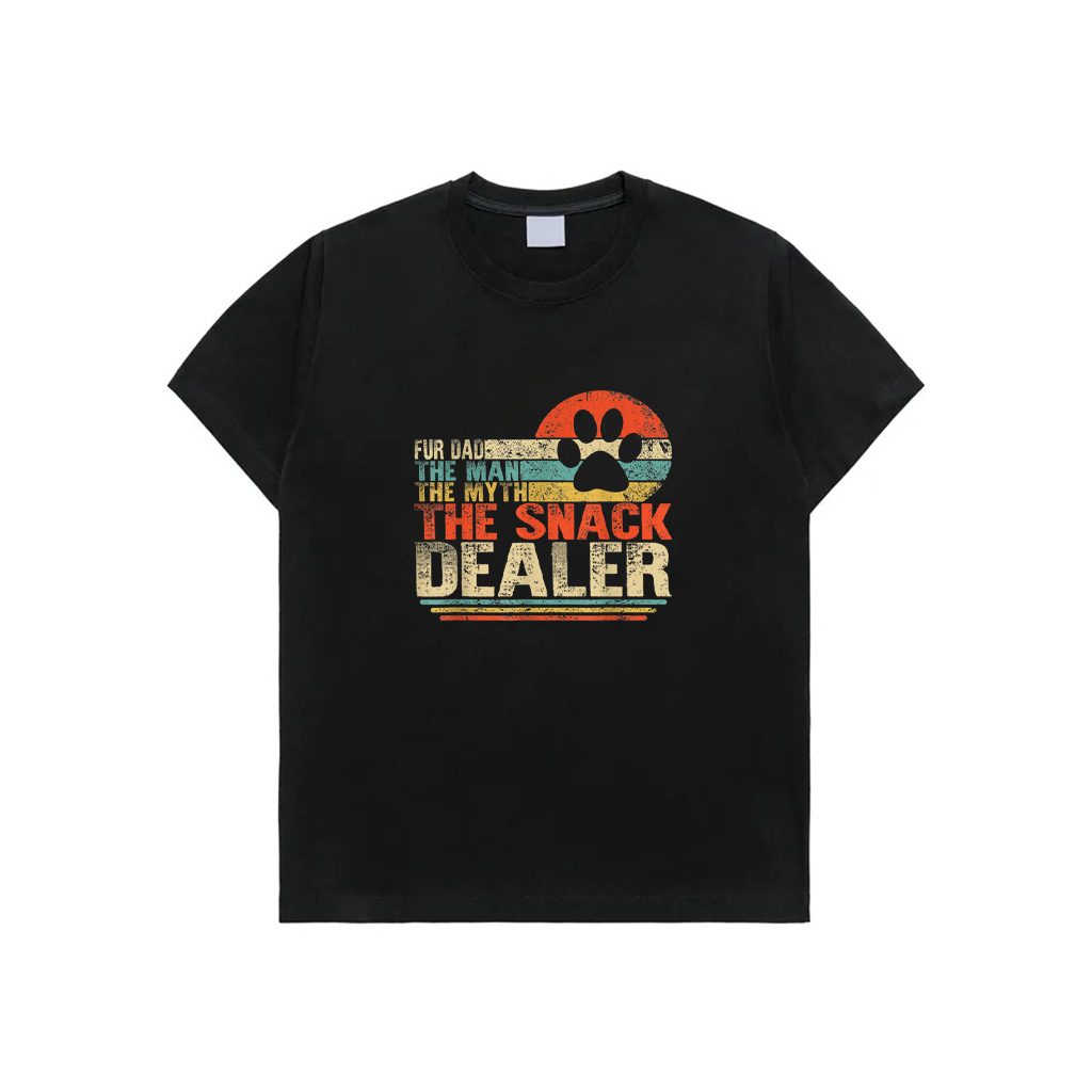 Dog Fathers Day Fur Dad The Man The Myth The Snack Dealer T-Shirt