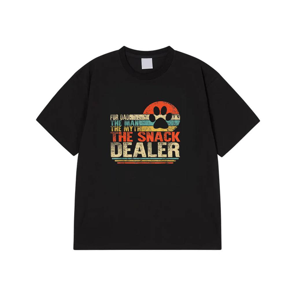 Dog Fathers Day Fur Dad The Man The Myth The Snack Dealer T-Shirt