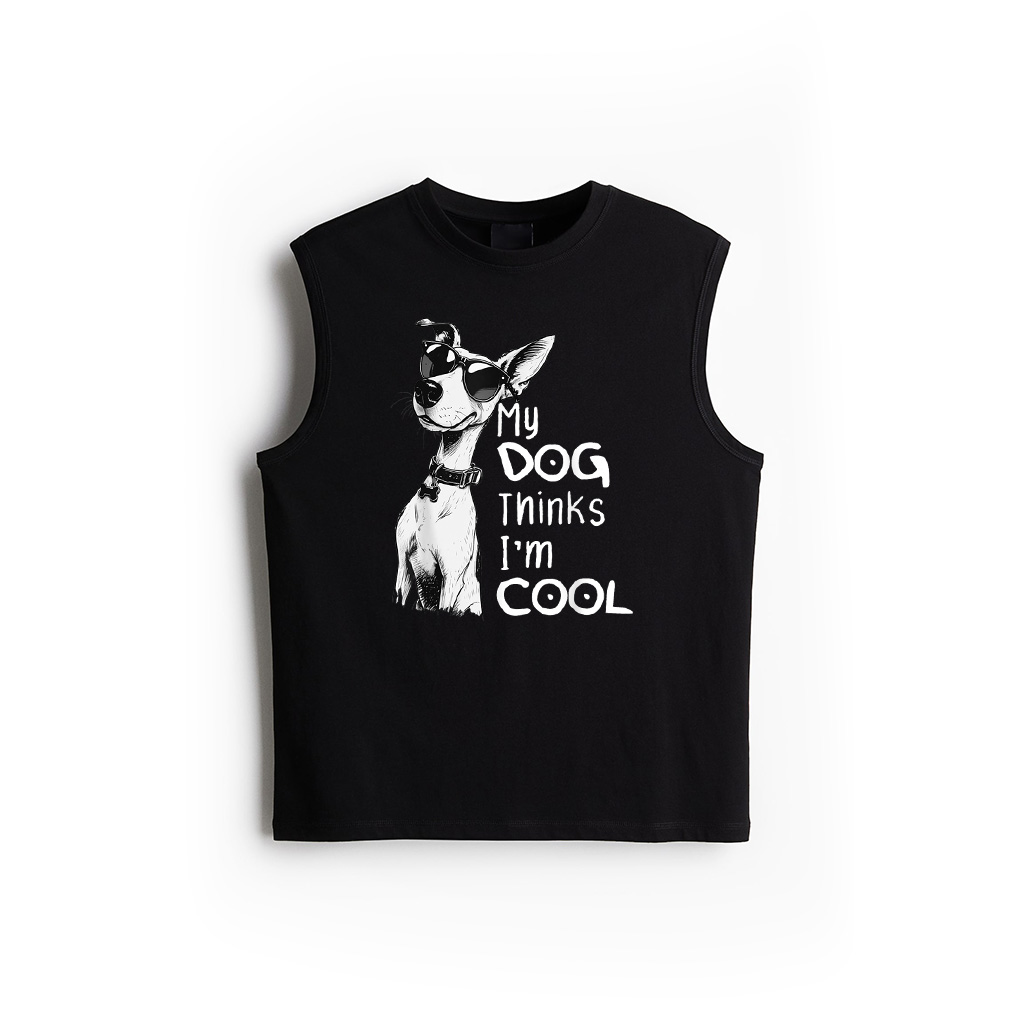 Dog Lover My Dog Thinks I'm Cool, Funny Puppy Paw Dogs Tank Top