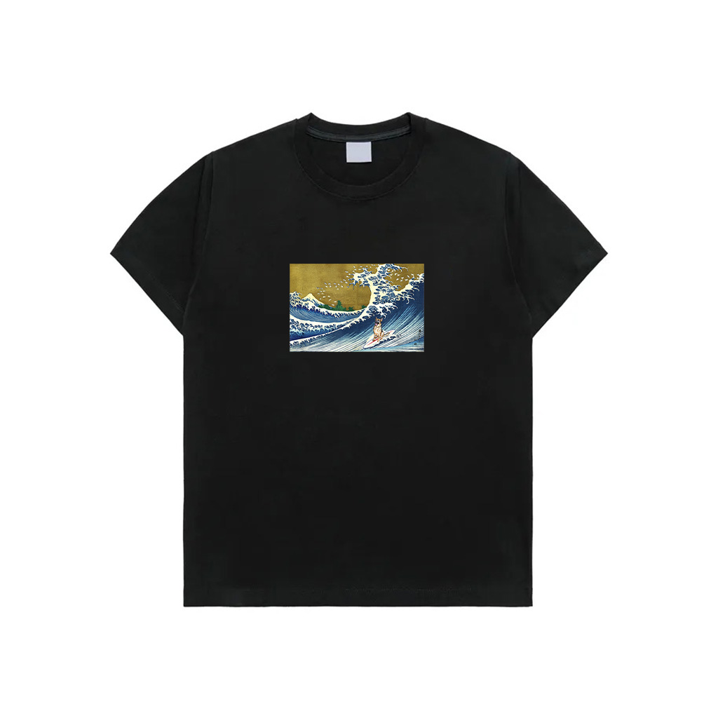 Dog Lover Retro Vintage Surfing A Wave German Shepherd T-Shirt