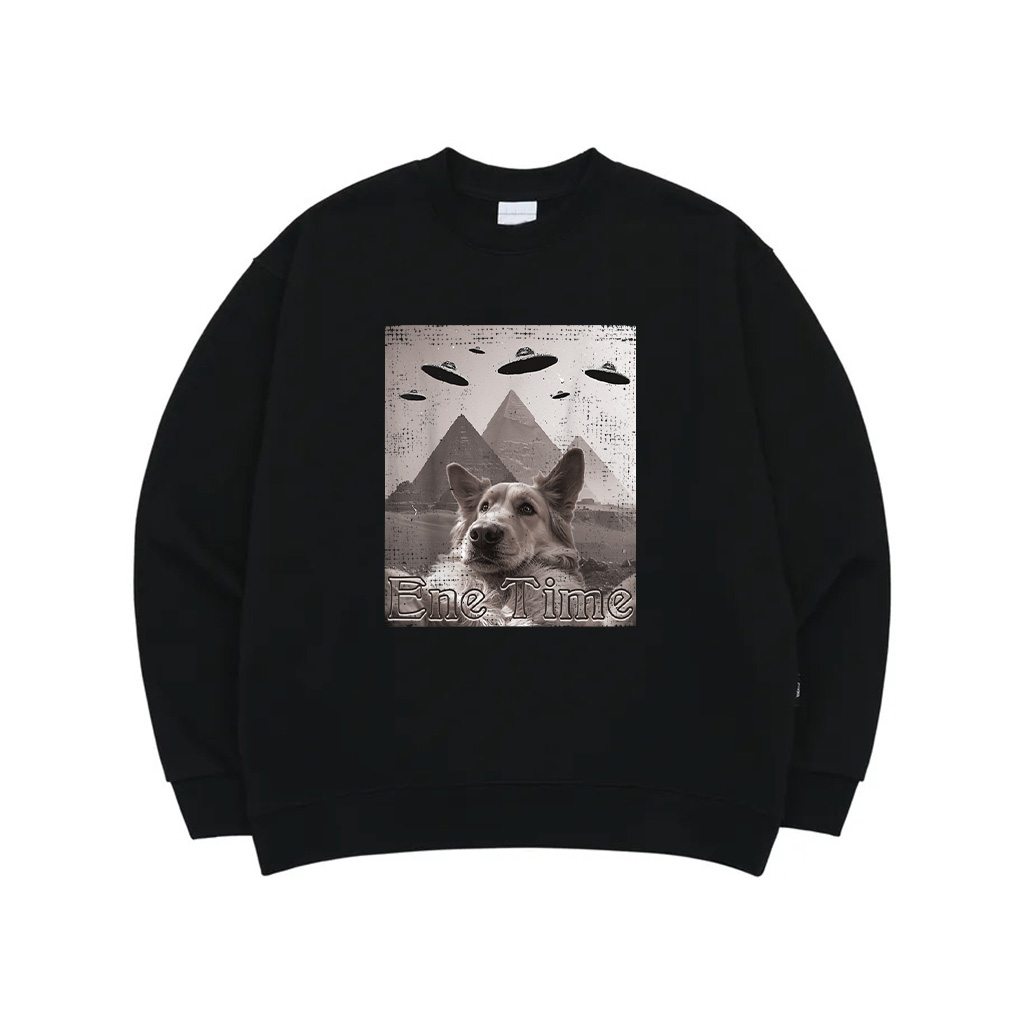 Dog UFO Meme Funny Golden Retriever Dog Selfie With Ufos Sweatshirt