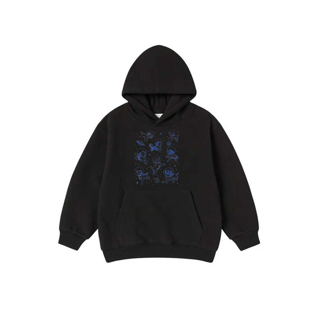 Dogs In Space Retro Hoodie