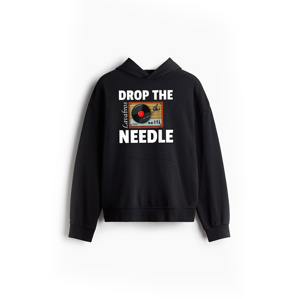 Drop The Needle Vinyl Record Gift LP Player Hoodie