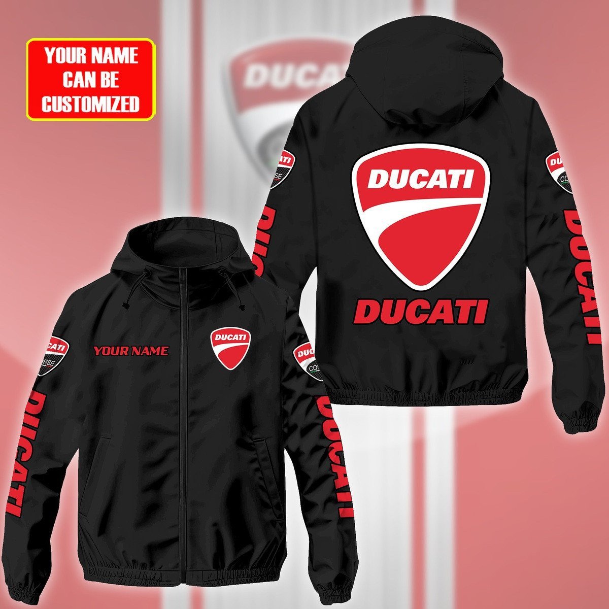 Ducati Car Style Windbreaker Jacket