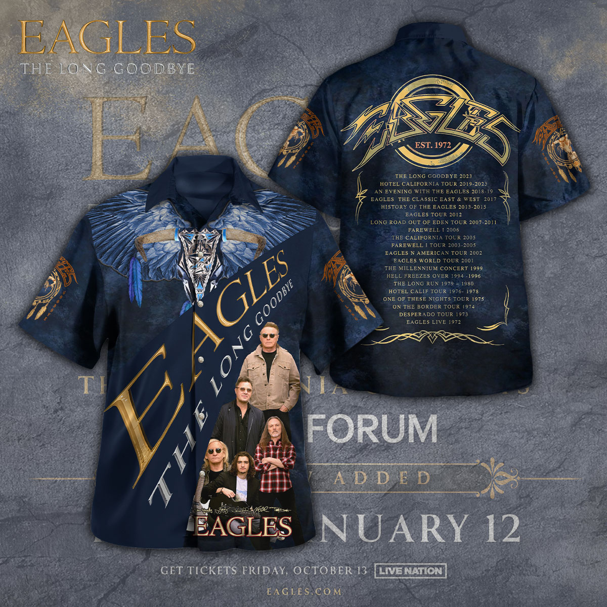 Eagles Music Hawaiian Shirt Gifts For Fans