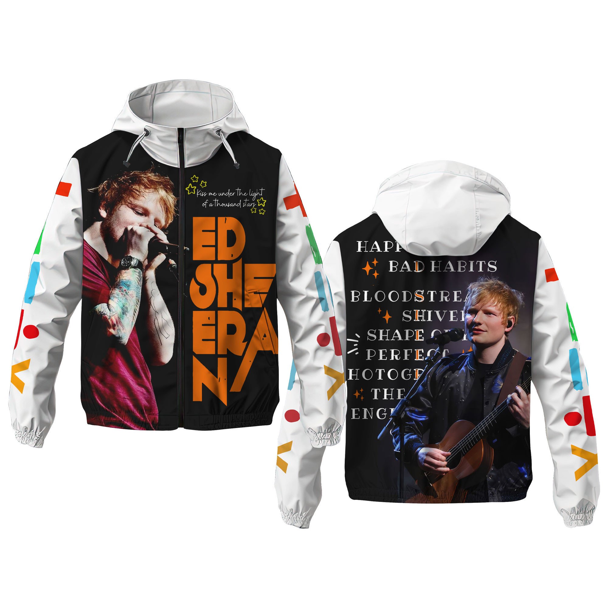 Ed Sheeran Music Windbreaker Outdoor Jacket