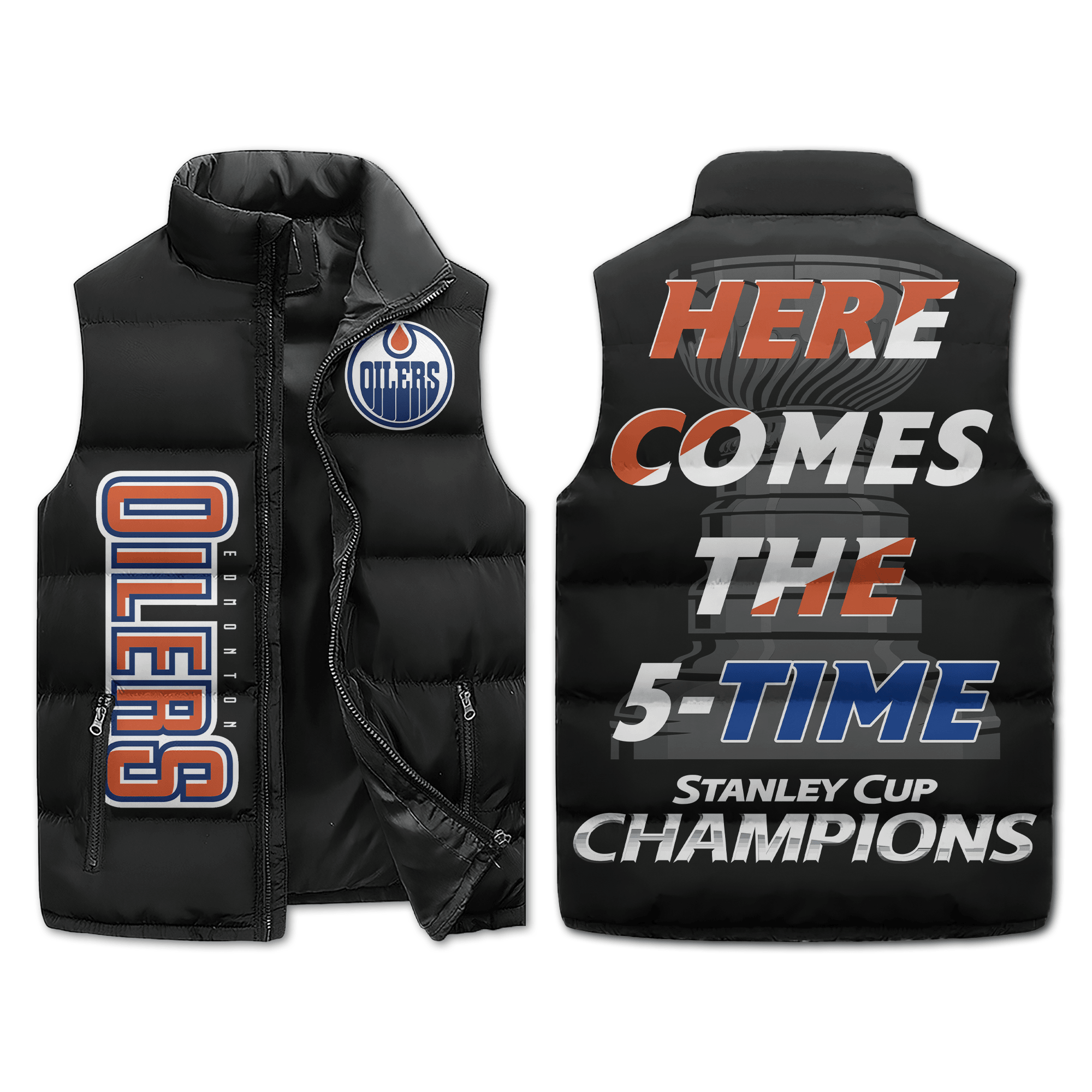 Edmonton Oilers NHL Sleeveless Puffer Jacket