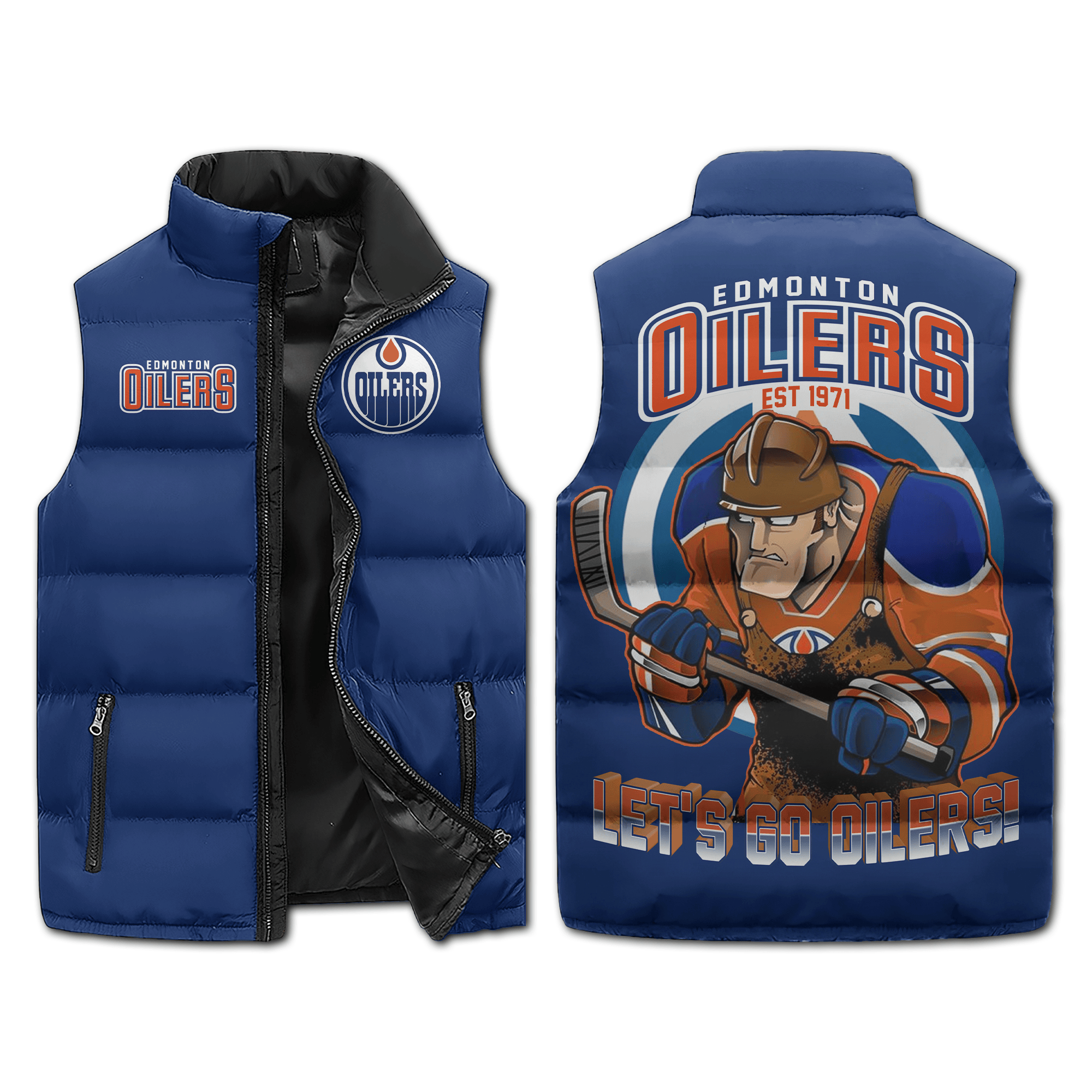 Edmonton Oilers NHL Sleeveless Puffer Jacket