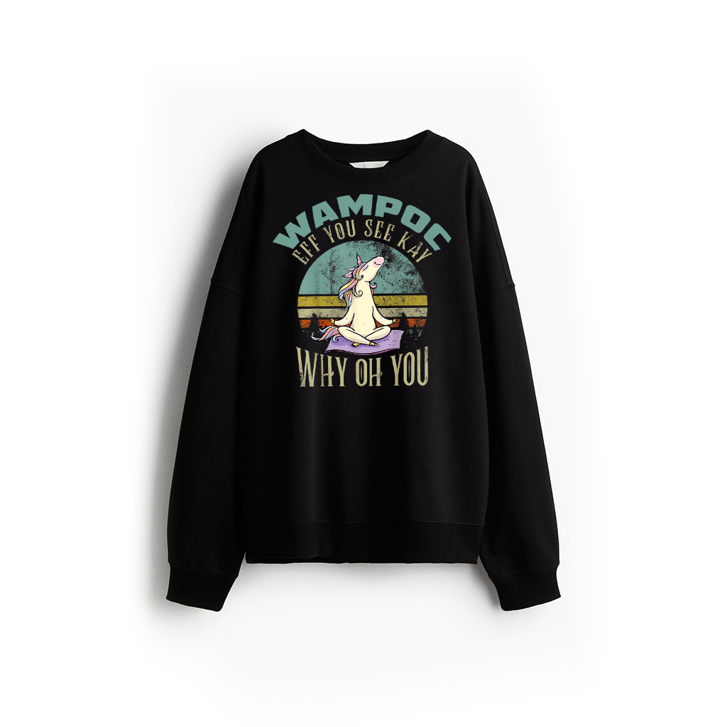 Eff You See Kay Why Oh You Unicorn Retro Vintage Sweatshirt