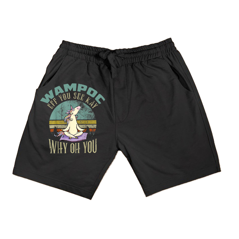 Eff You See Kay Why Oh You Unicorn Retro Vintage Shorts