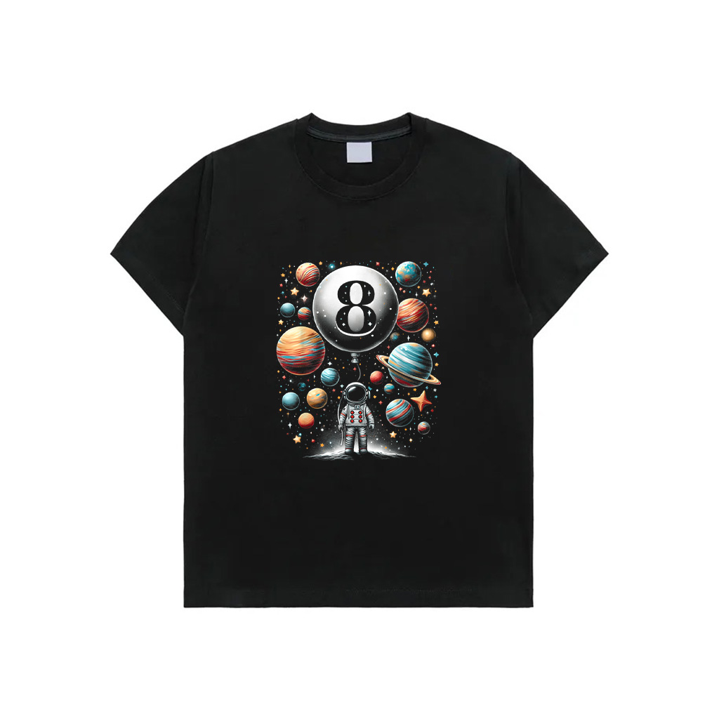 Eight 8 Year Old Astronauts 8Th Birthday Boys Space Geeks T-Shirt