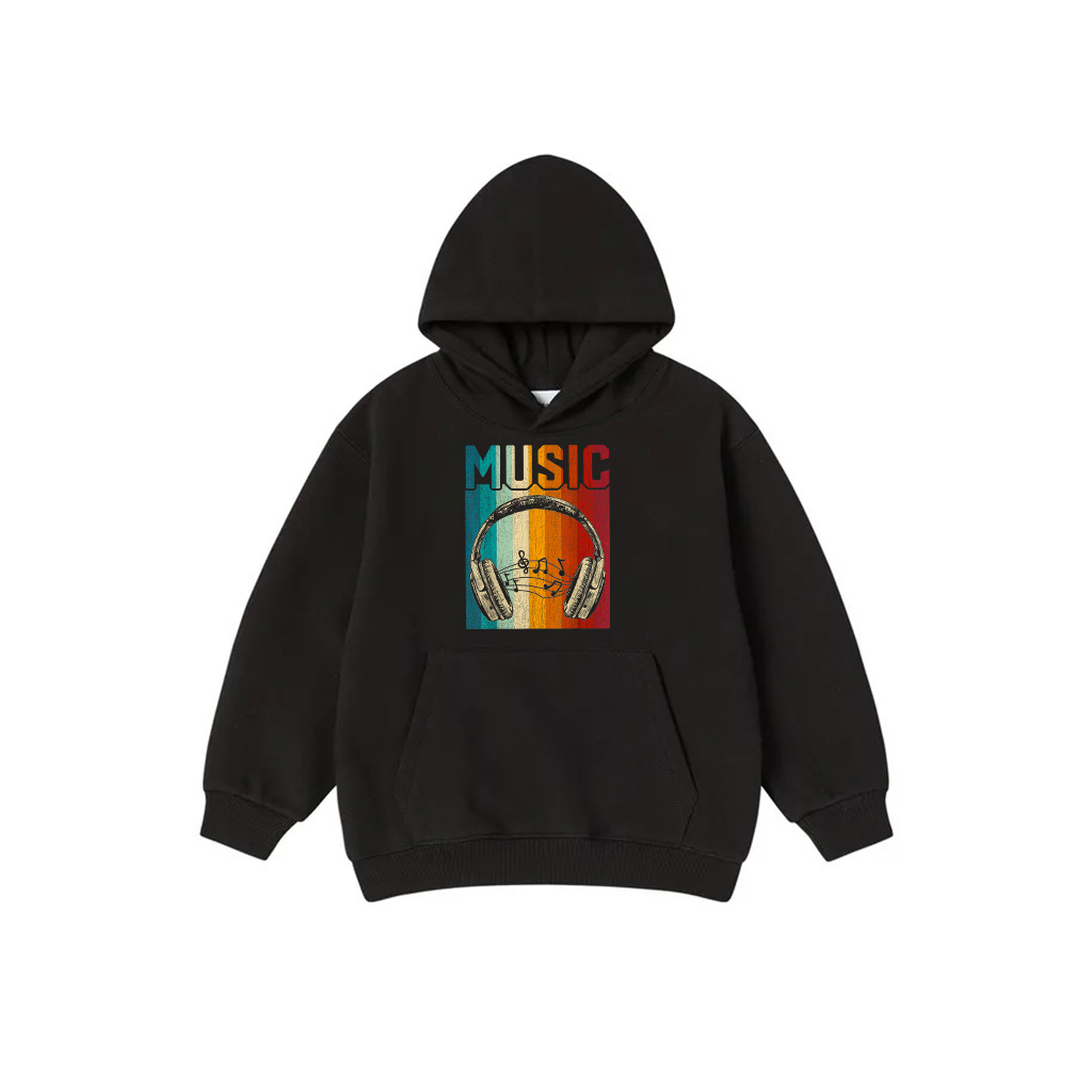 Electronic Music Lover DJ Gift Vintage Retro Headphones Hoodie