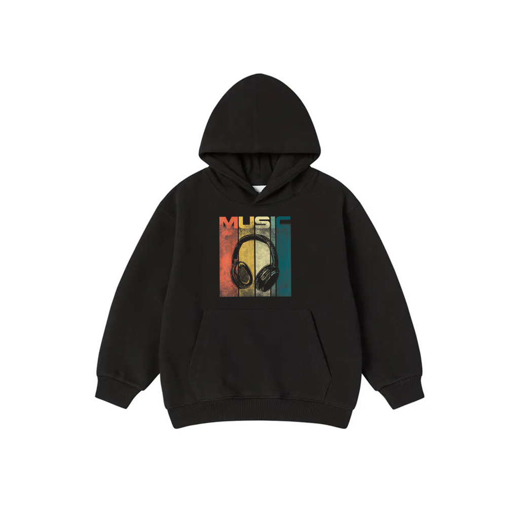 Electronic Music Lover DJ Vintage Retro Headphones Hoodie