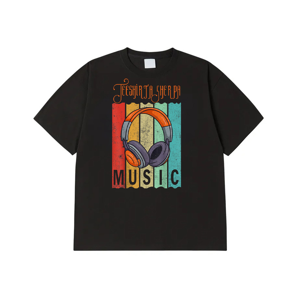 Electronic Music Lover Producer DJ Music Vintage Headphones T-Shirt