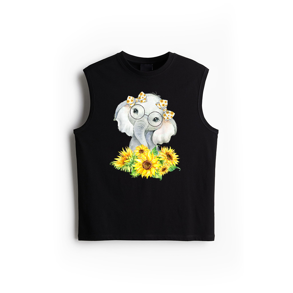 Elephant Sunflower Gifts For Girls Boys Tank Top