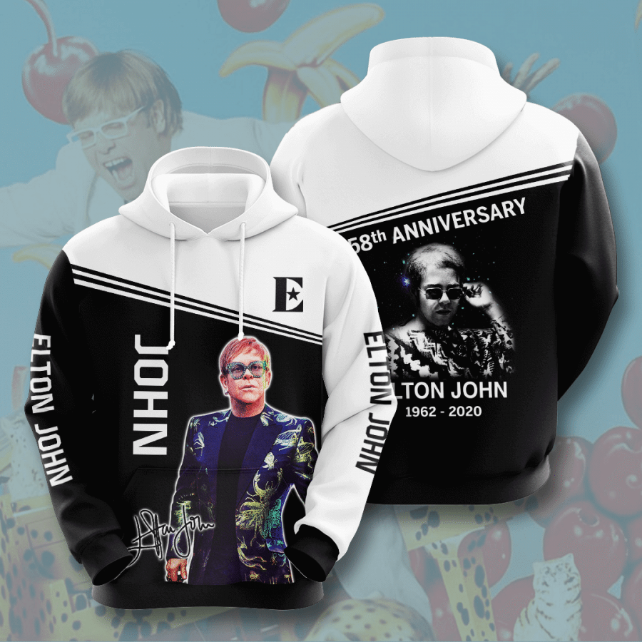 Elton John 3D Hoodie