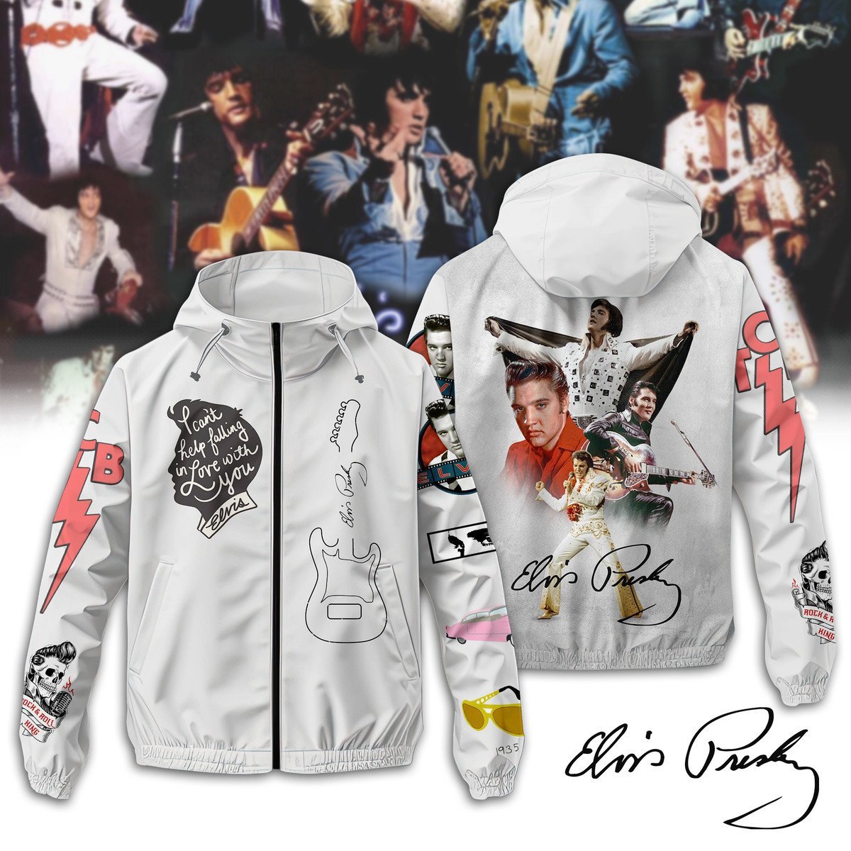Elvis Presley Music Style Windbreaker Jacket