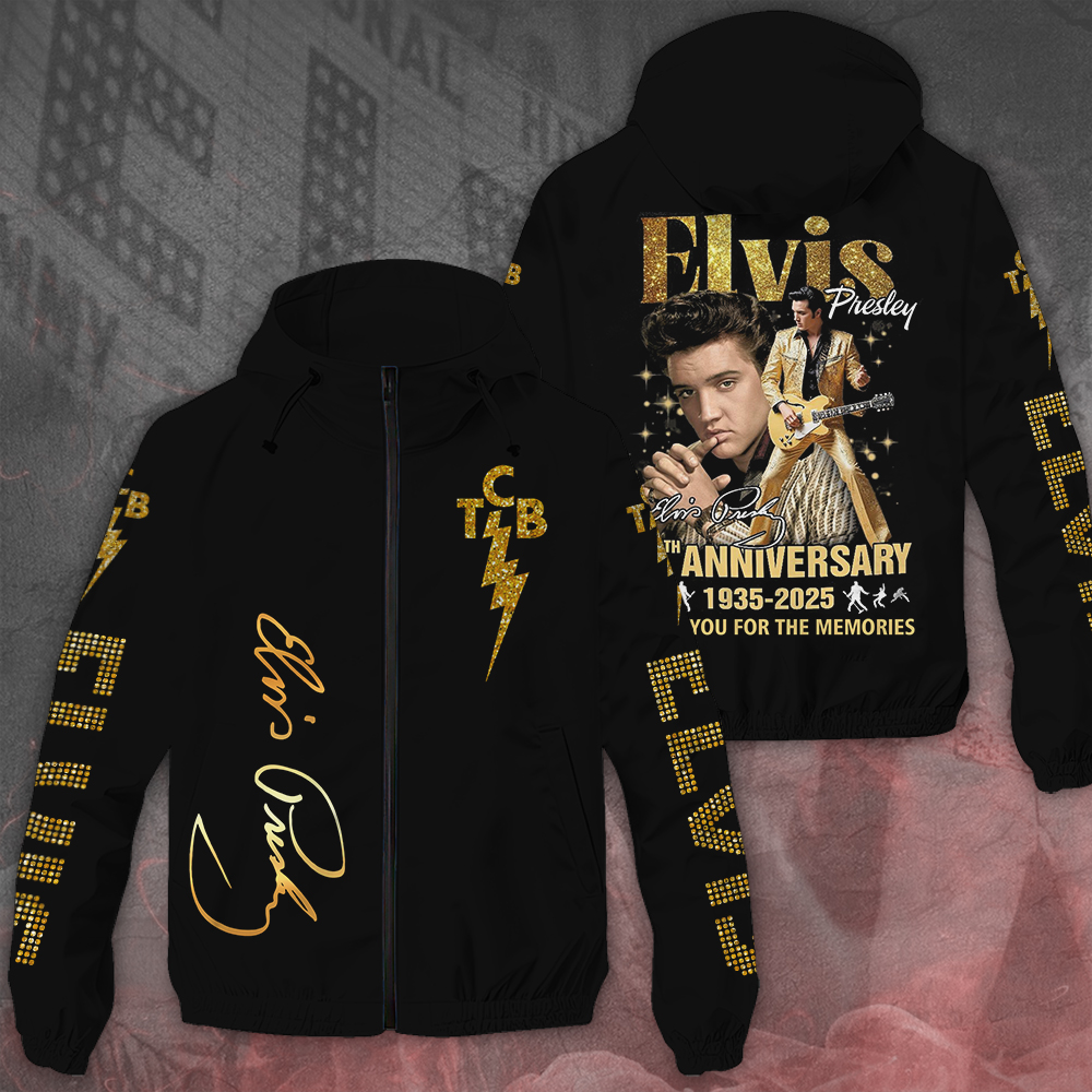 Elvis Presley Music Style Windbreaker Jacket For Fans