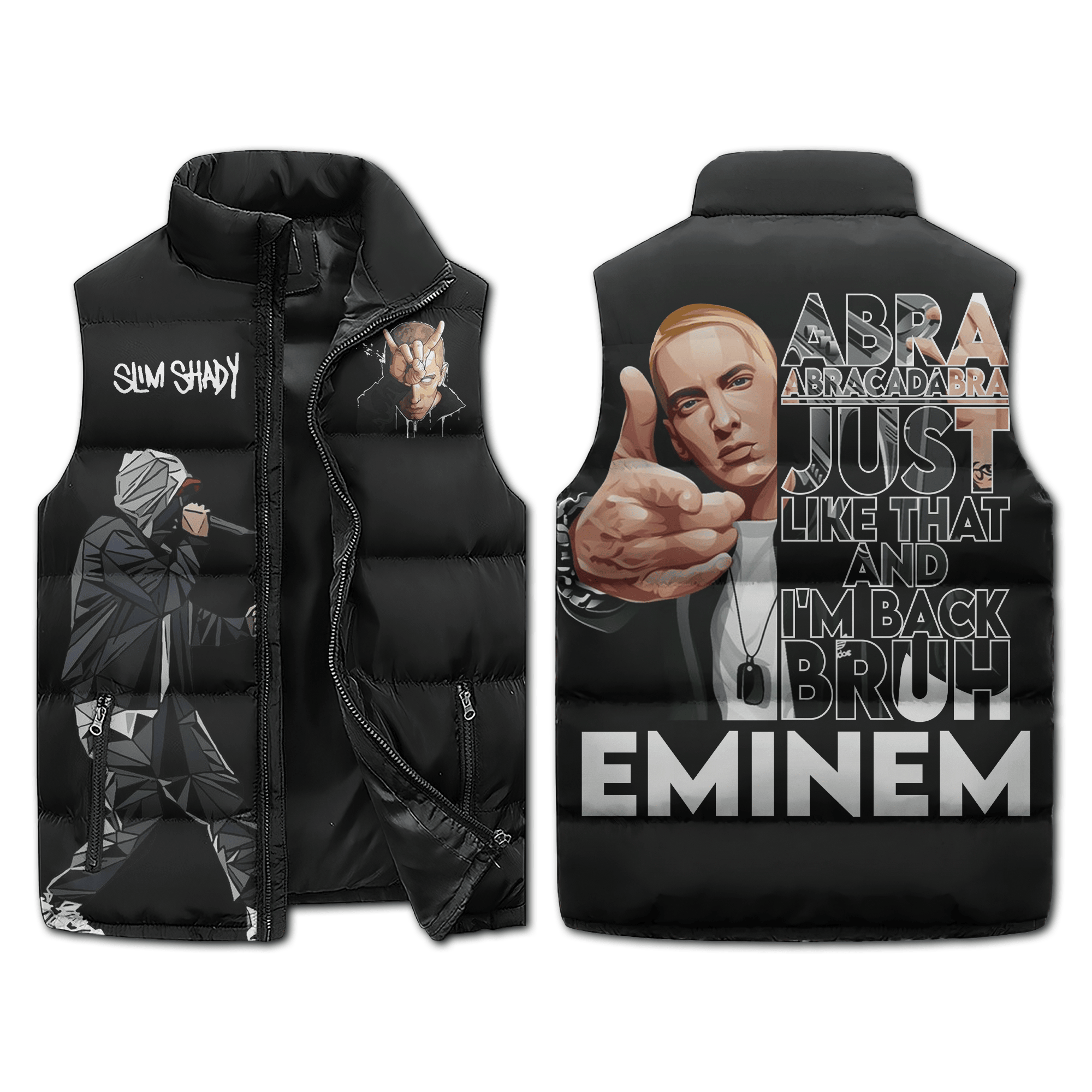 Eminem Sleeveless Puffer Jacket