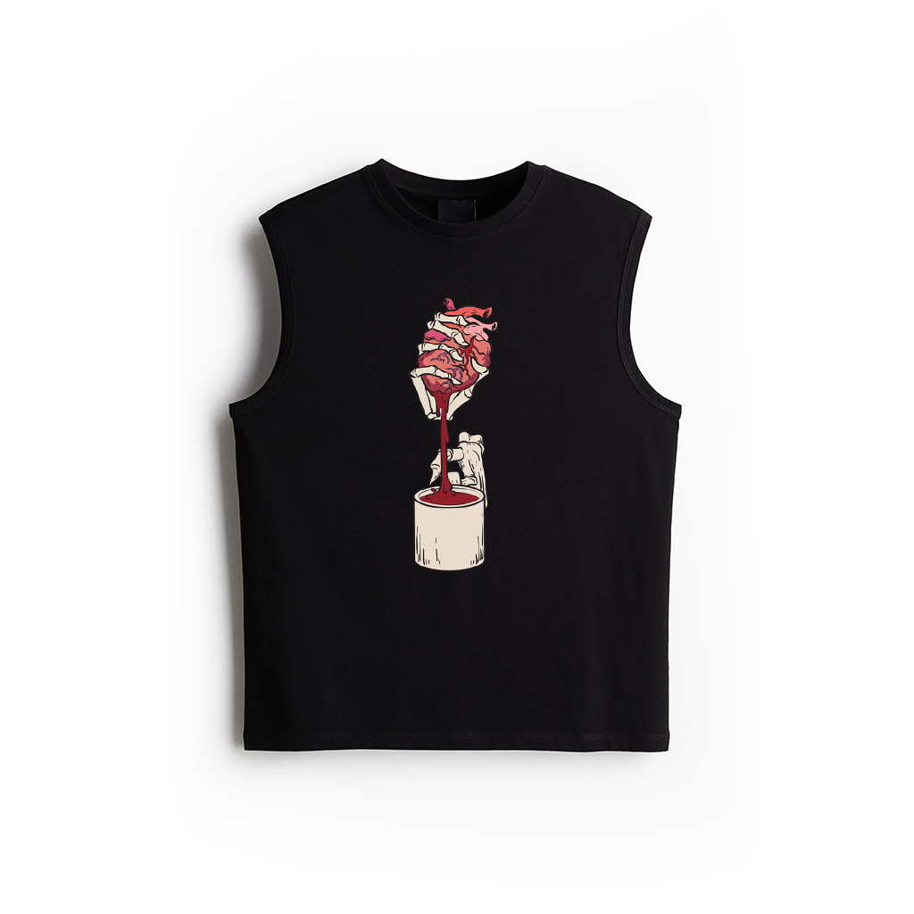 Espresso Bean Coffee Lover Coffee Pressed From A Heart Tank Top