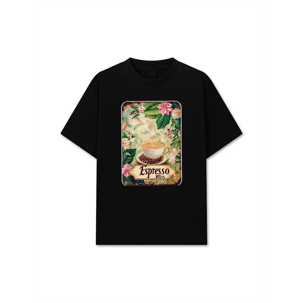 Espresso Bliss Floral Coffee Mug Flower Vintage Barista T-Shirt
