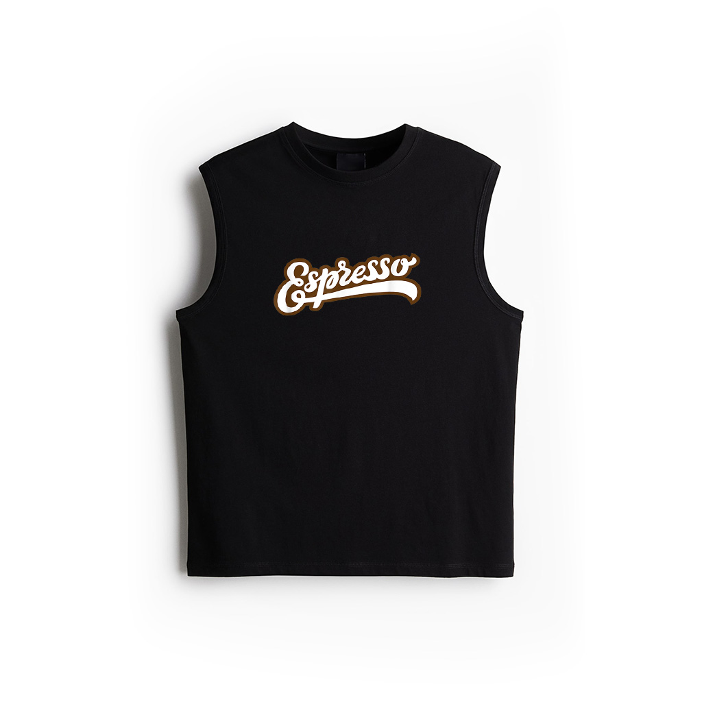 Espresso Writing Vintage Retro Brand Coffee Lover Tank Top