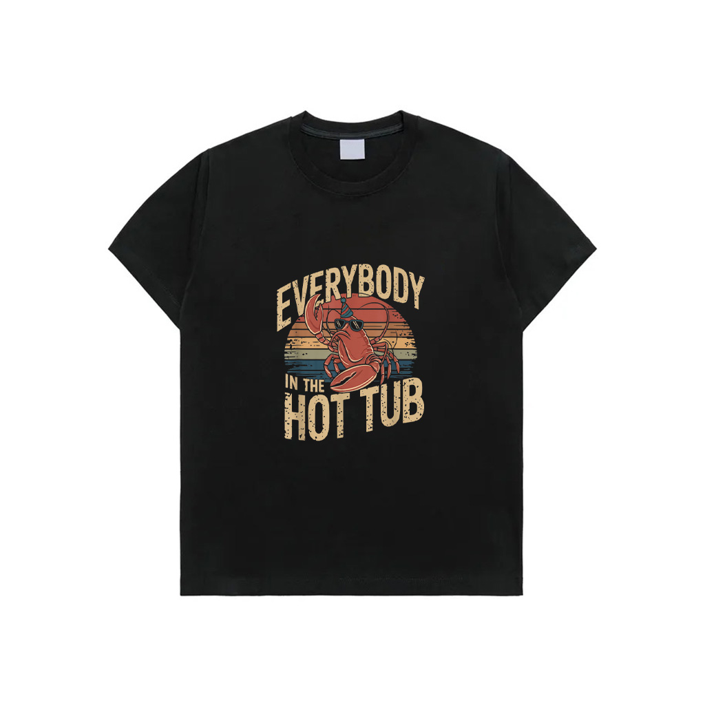 Everybody In The Hot Tub Funny Vintage Lobster T-Shirt