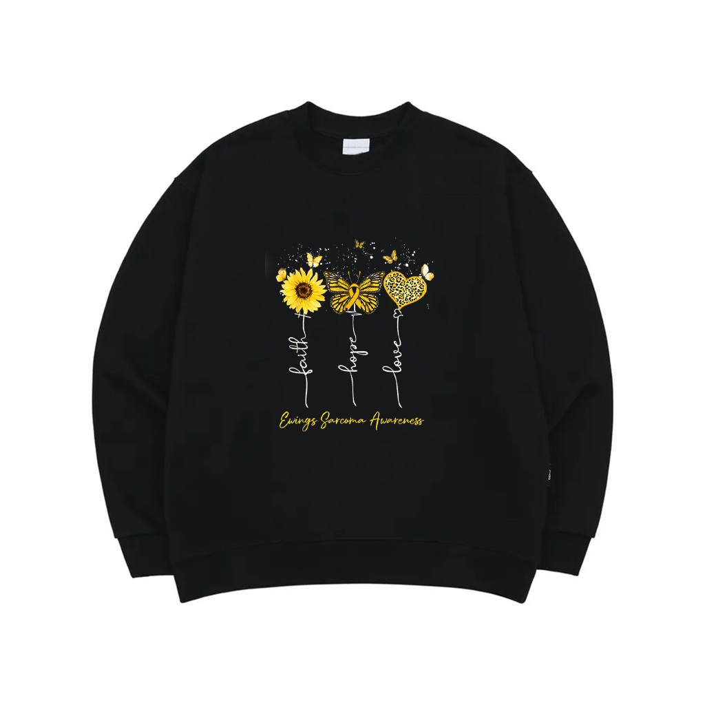 Faith Hope Love Leopard Sunflower Sweatshirt